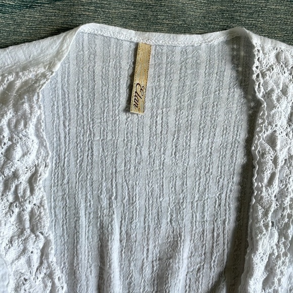 Elan Elegant White Lace Trim Swim Cover - Picture 10 of 12